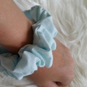 Brand New Handmade light teal scrunchie